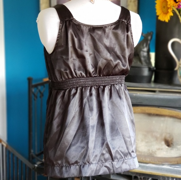 Mimi Maternity Tank Top Baby Doll V Neck BLK sz M - Picture 4 of 9